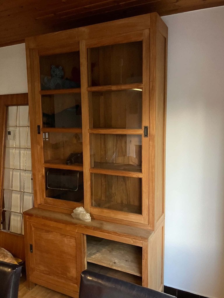 vitrinekast- lange kast-dressoirkast teak alles, Maison & Meubles, Enlèvement, Utilisé