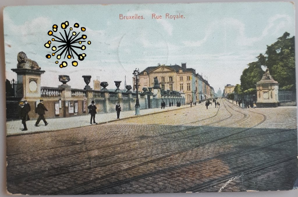 CP ancienne : BRUXELLES : RUE ROYALE 1912 (Ref : B24), Enlèvement ou Envoi, Avant 1920, Affranchie, Bruxelles (Capitale)