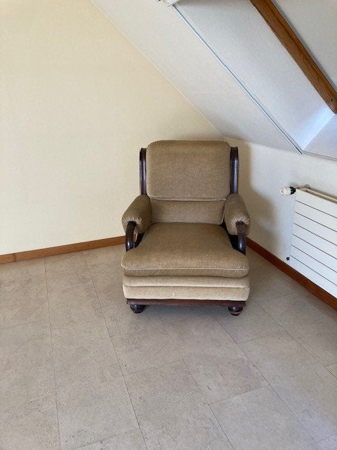 GRATIS : stoffen salon zetel, Ophalen, Gebruikt, Hout
