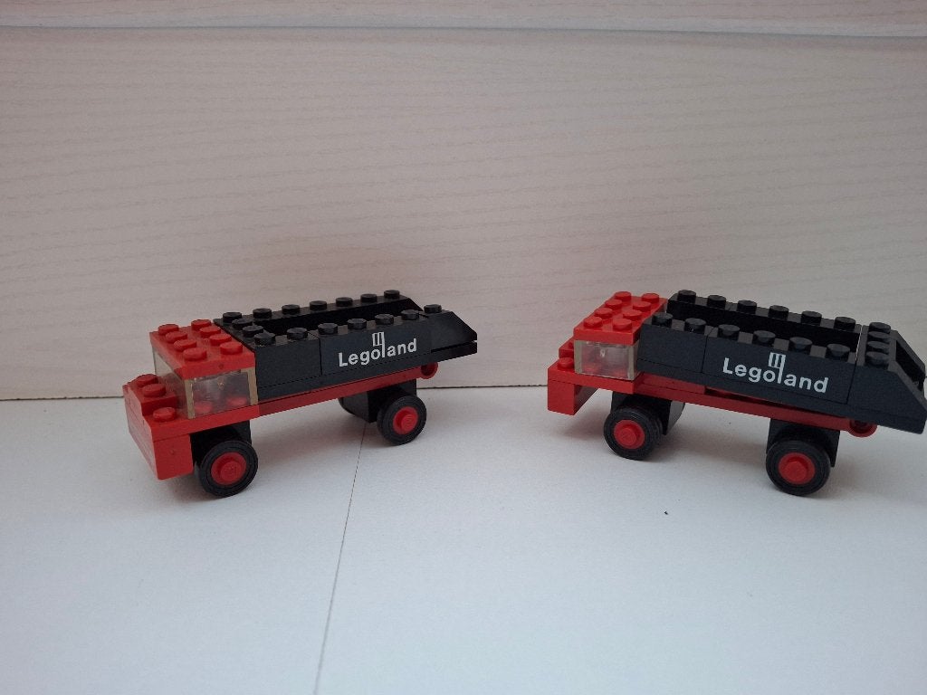 2x Lego 606 ( 606-2 ) Tipper Lorry 1976, Ophalen of Verzenden, Compleet, Lego, LEGOLAND