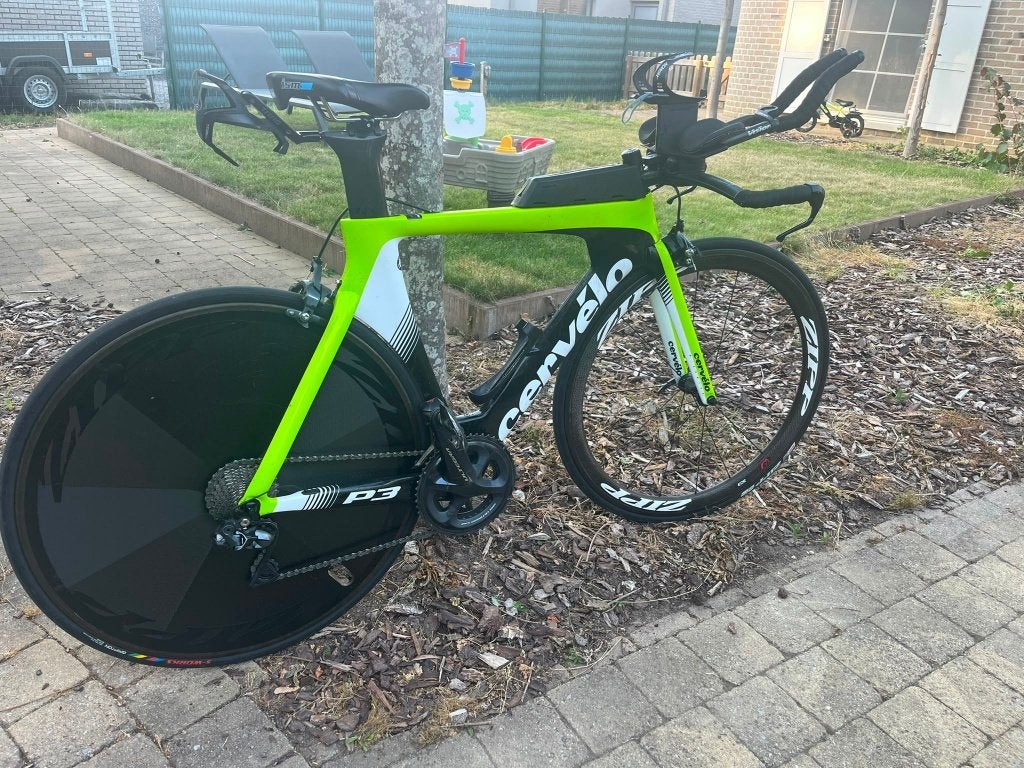 Tijdritfiets Cervélo P3 (incl. vol wiel Zipp + powermeter), Ophalen, Carbon