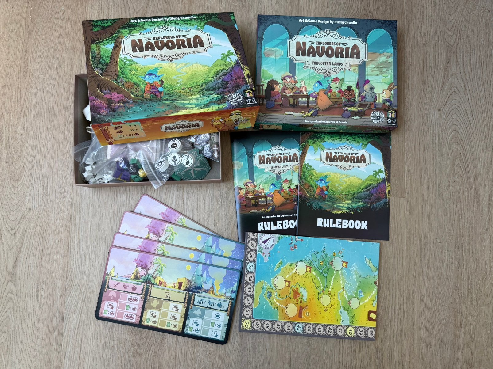 Explorers of Novaria + Uitbreiding, Ophalen, Zo goed als nieuw