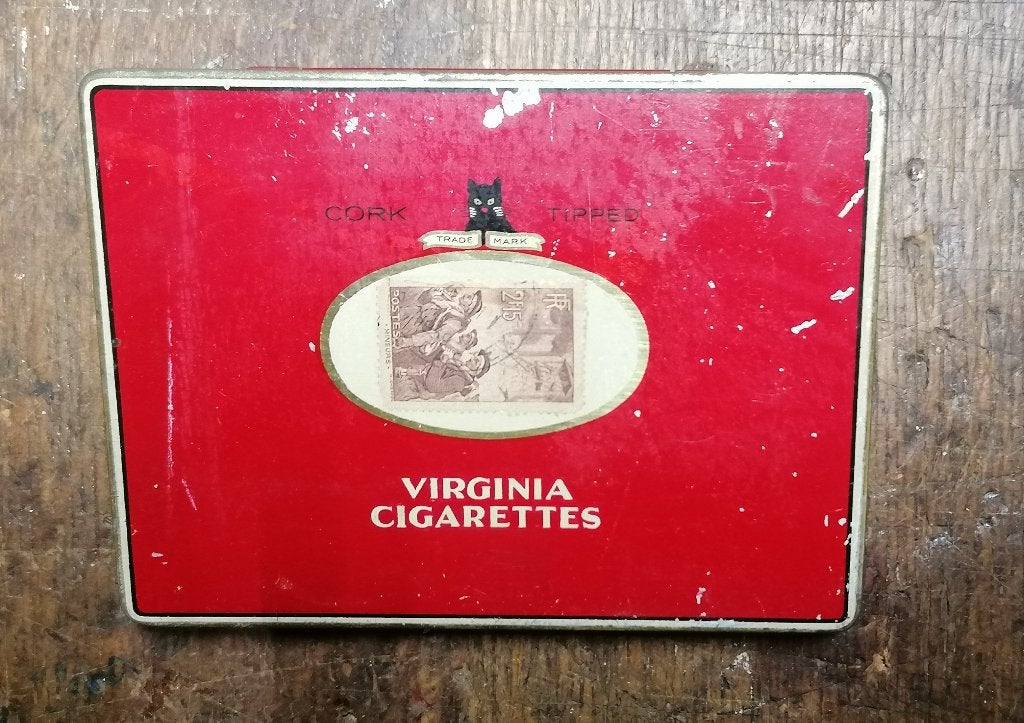 Boite Virginia cigarettes craven A ww2 et timbres, Collections, Envoi, Utilisé, Autre, Autres marques