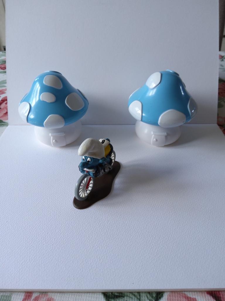 Supersmurf-wielrenner, Verzamelen, Smurfen, Ophalen of Verzenden, Gebruikt, Poppetje, Figuurtje of Knuffel