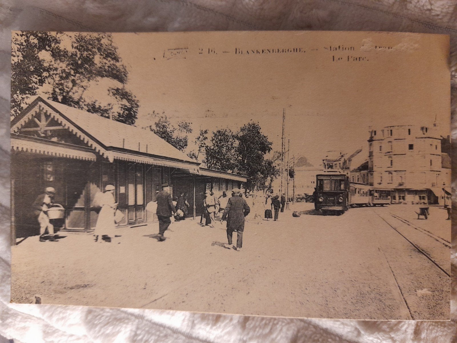 Blankenberge - Tramstation - Het Park - Ansichtkaart, Verzamelen, Ophalen of Verzenden, 1920 tot 1940, Ongelopen, West-Vlaanderen
