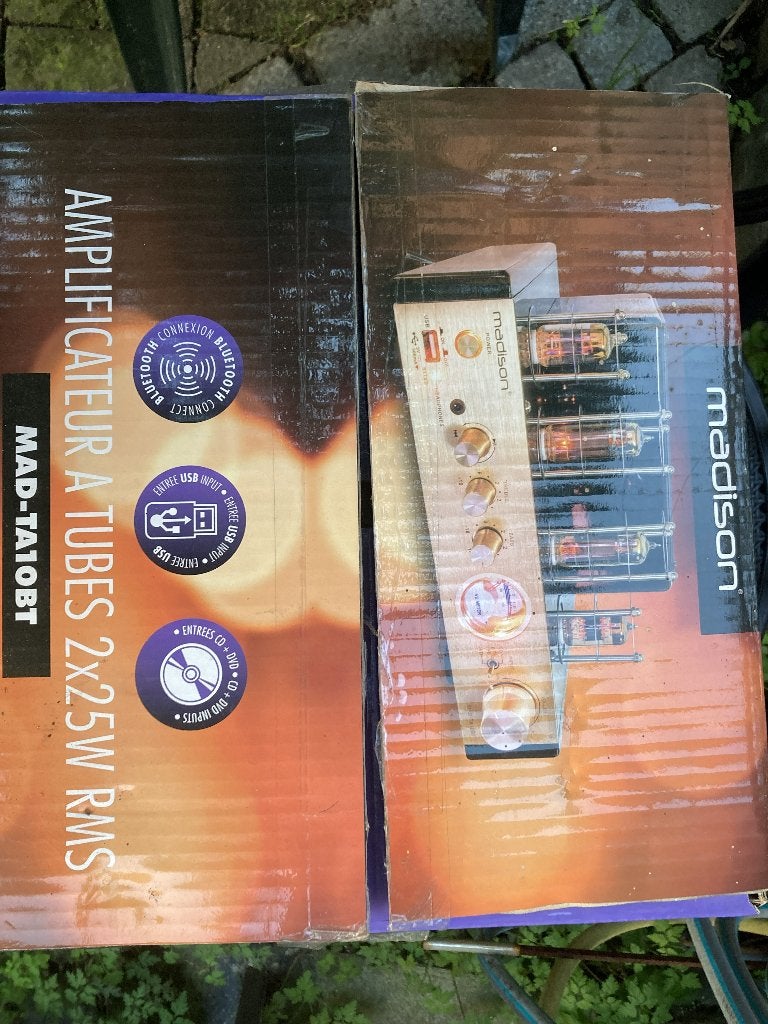 Versterker madison stereo tube amplifier 2x25w, Autres marques, Moins de 60 watts, Comme neuf, Enlèvement
