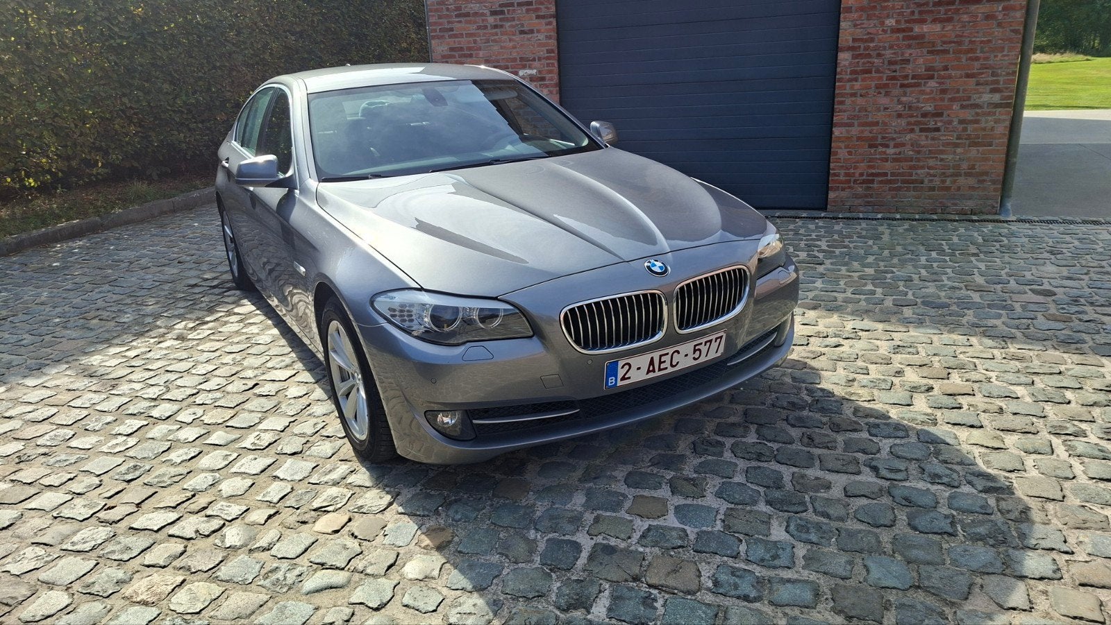 BMW 528i, Auto's, Euro 5, Achterwielaandrijving, Zwart, Leder