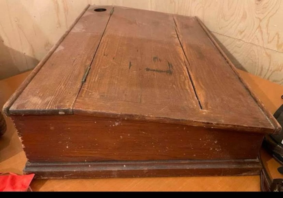 Ancien pupitre, 50 à 100 cm, Comme neuf, Enlèvement, Chêne