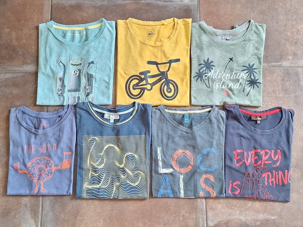 Pakket bestaande uit 7 T-shirts voor jongen maat 152, Ophalen of Verzenden, Gebruikt, Jongen, Shirt of Longsleeve