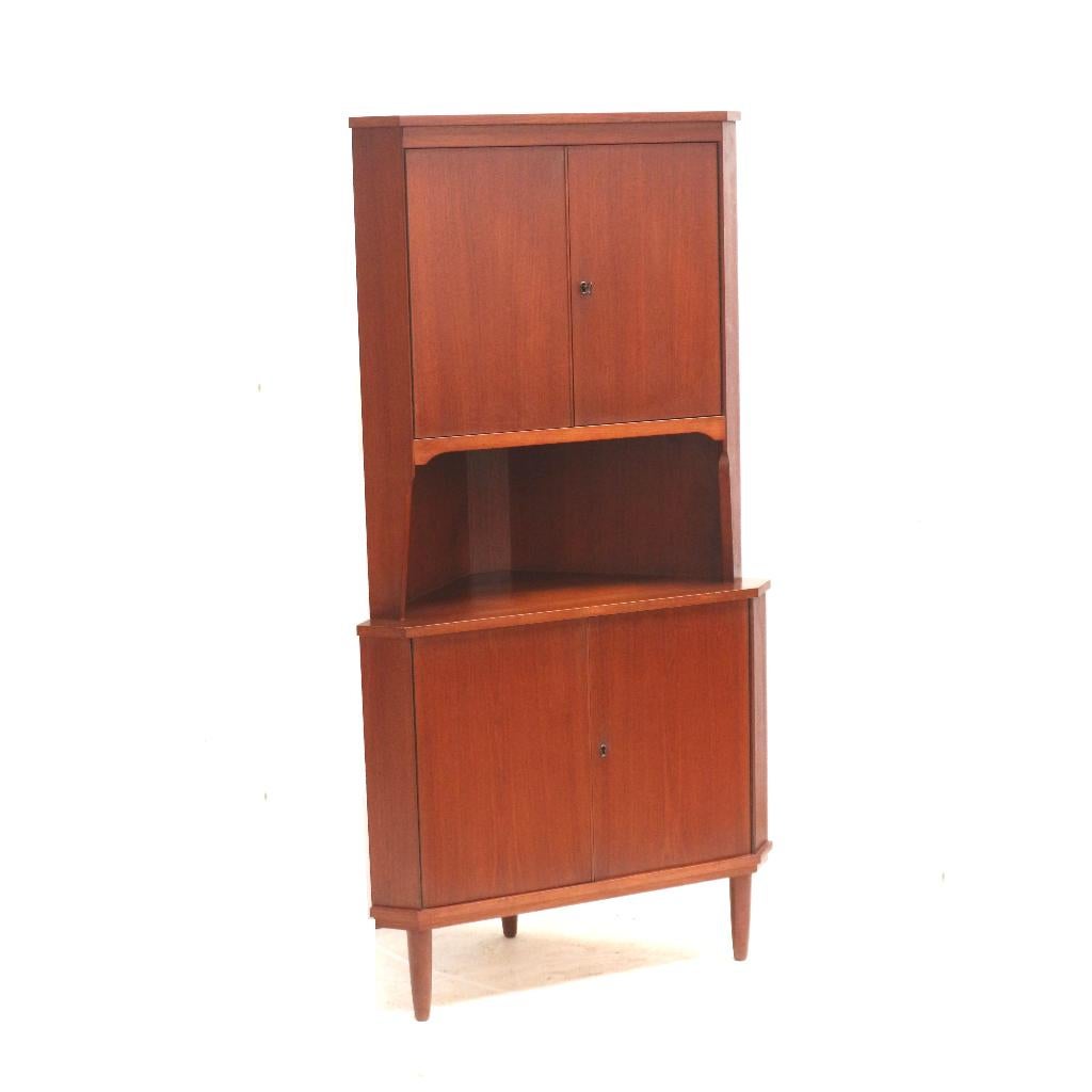 Vintage Deens design hoekkast jaren '60 '70 retro dressoir, Huis en Inrichting, Verzenden