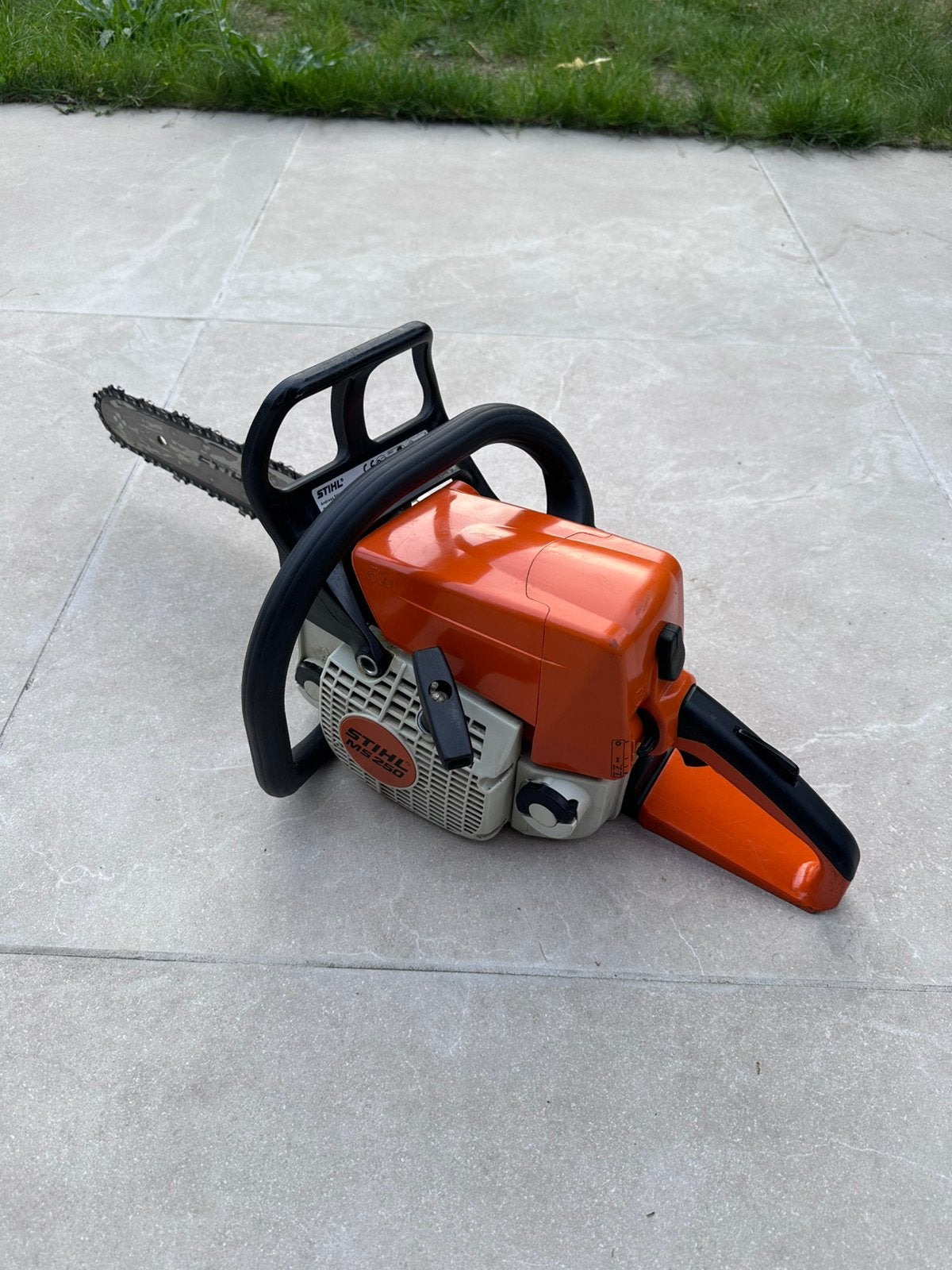 Stihl MS 250 C kettingzaag, Ophalen, Gebruikt