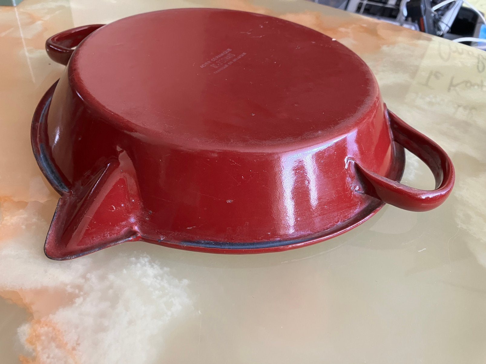 Geëmailleerde vintage braadpan St Servais, Antiek en Kunst, Ophalen