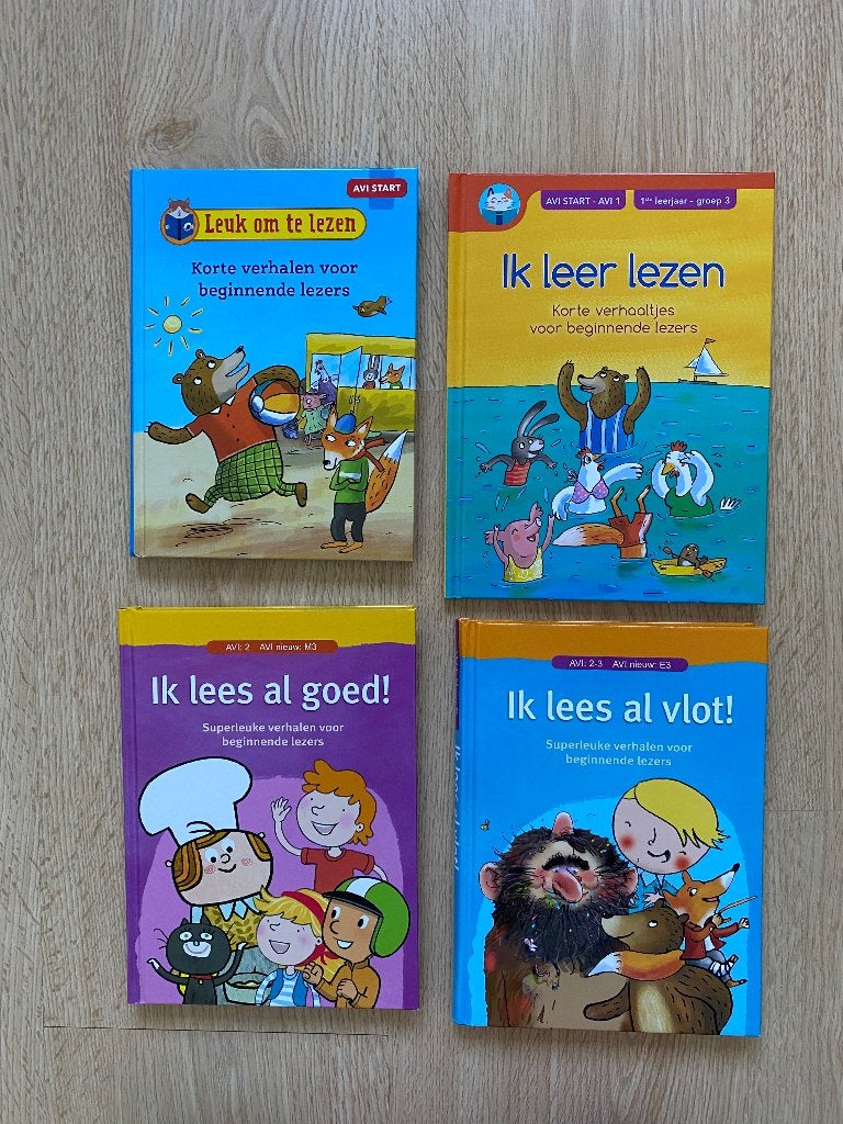 4 boekjes om te leren lezen, Boeken, Ophalen, Zo goed als nieuw