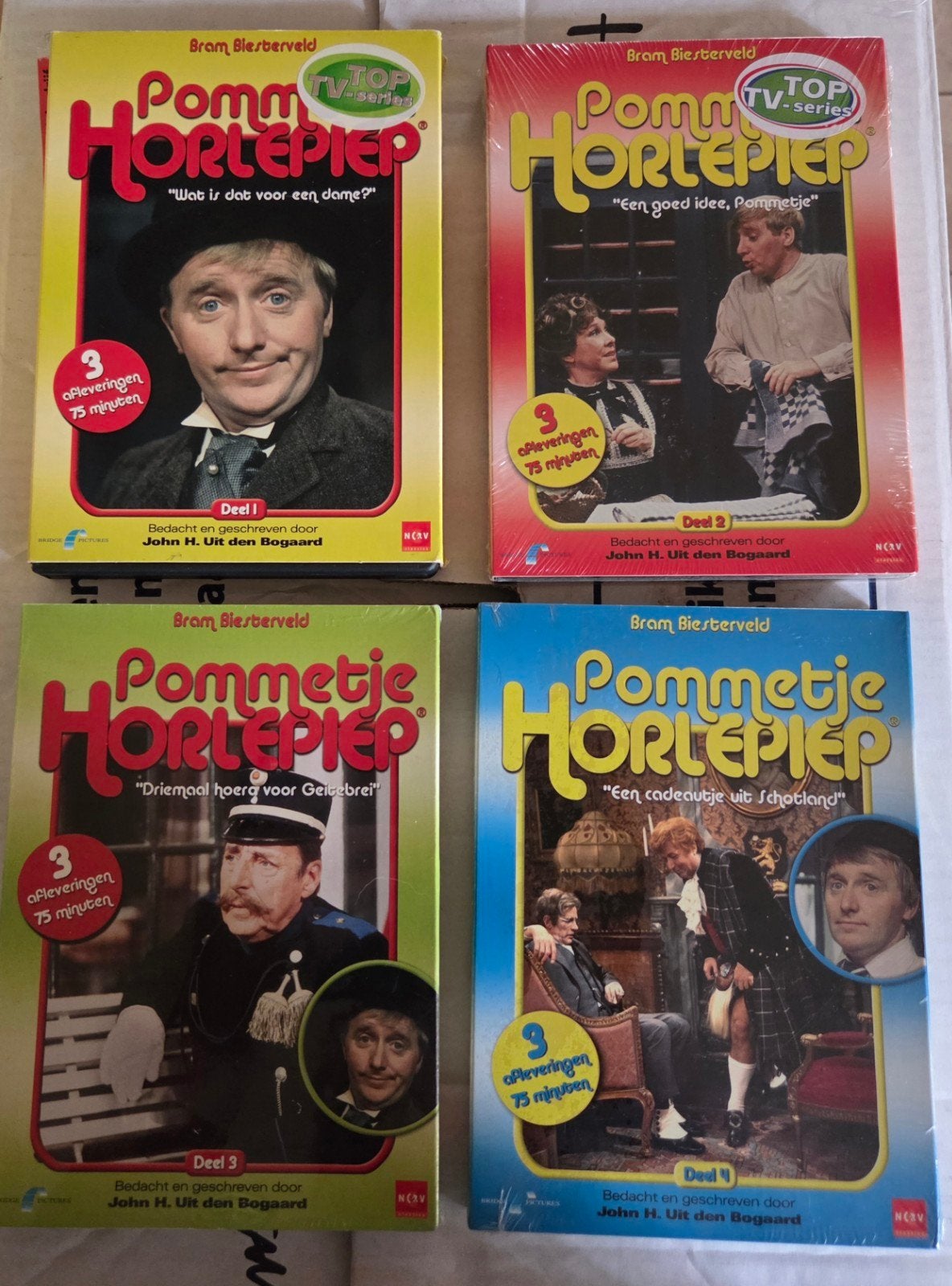 Pommetje Horlepiep Deel 1 t/m 4 - DVD, Cd's en Dvd's, Dvd's | Tv en Series, Alle leeftijden, Ophalen of Verzenden