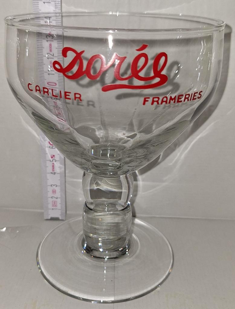 Verre Trappist Dorée - Cadres Carlier _impression rouge, Collections, Enlèvement ou Envoi, Comme neuf, Verre ou Verres