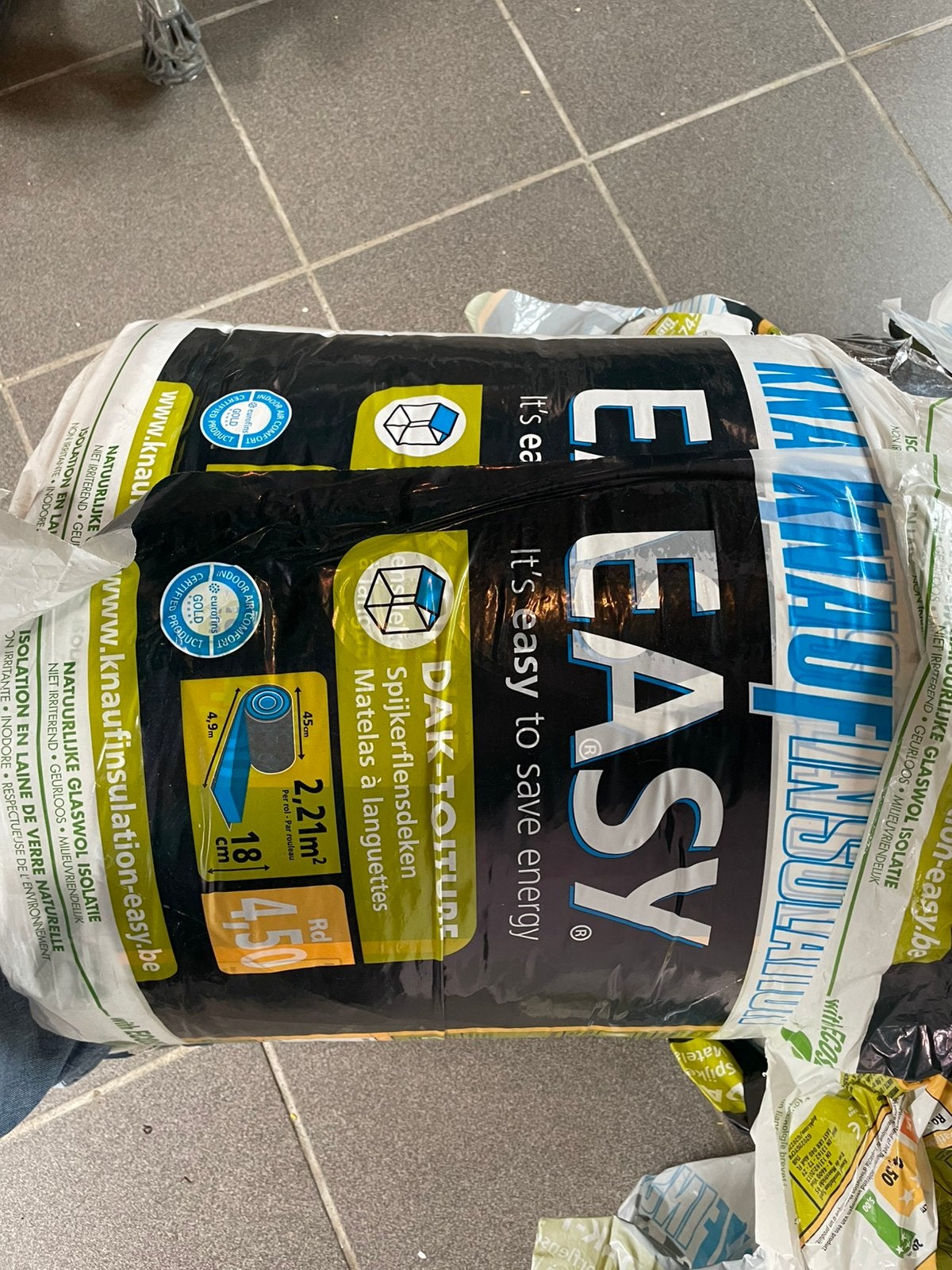 Isolatie glaswol knauf, Doe-het-zelf en Bouw, Ophalen, Nieuw, Glaswol