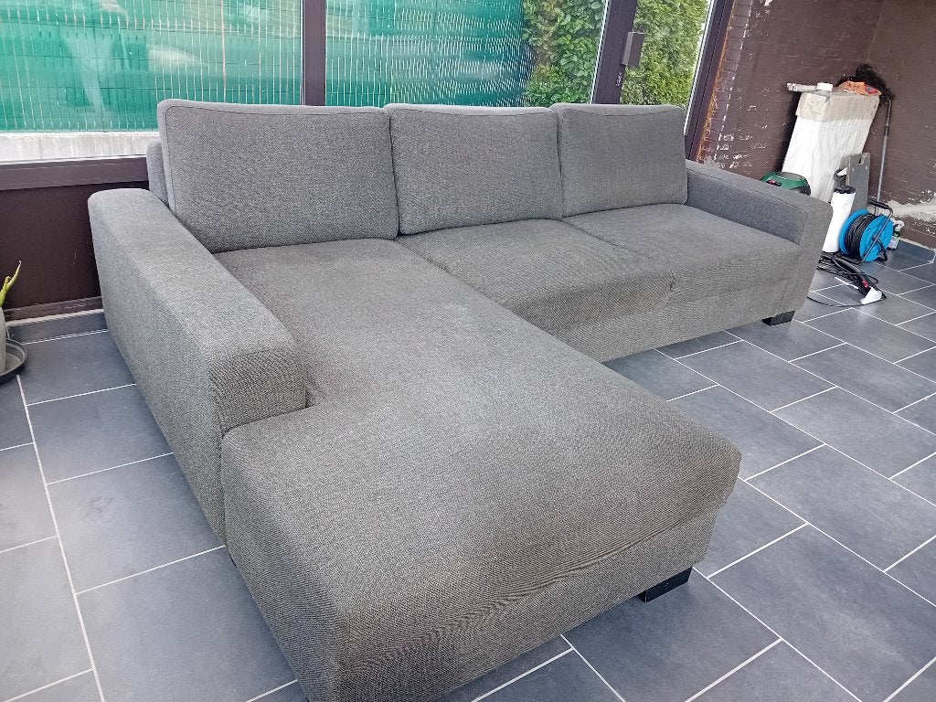 Canapé d'angle avec rangement, Maison & Meubles, Enlèvement ou Envoi, Utilisé, Tissus