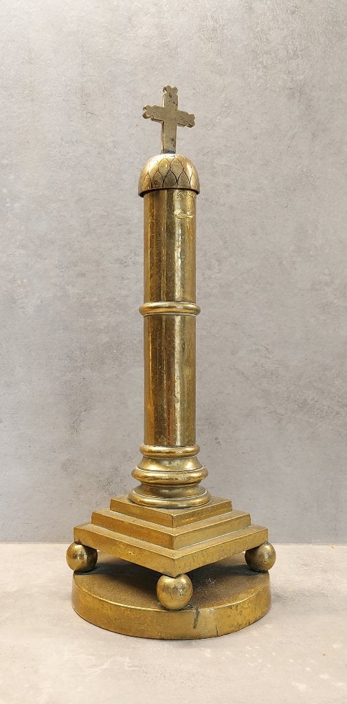 Perron de Liège. Très ancien. Laiton. 28,5 cm., Antiquités & Art, Envoi, Bronze
