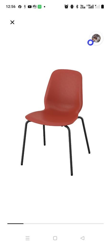 Twee rode ikea skalsta eetkamerstoelen, Ophalen, Twee