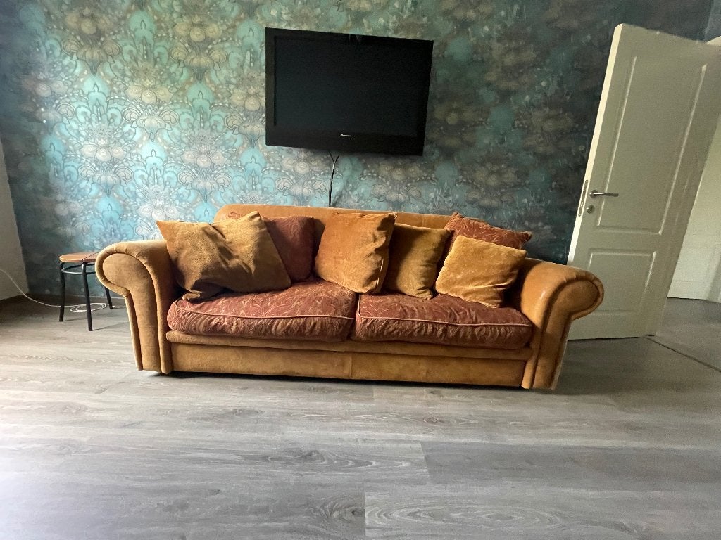 3-zitsbank, Huis en Inrichting, Ophalen, Driepersoons, Zo goed als nieuw, Rechte bank