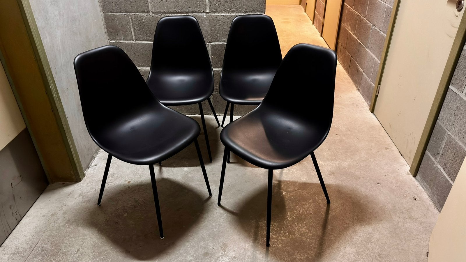 Lot de 4 chaises, Synthétique, Enlèvement, Utilisé, Quatre