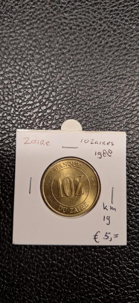 Zaïre 10 Zaïre 1988 Km19, Postzegels en Munten, Munten | Afrika, Ophalen of Verzenden