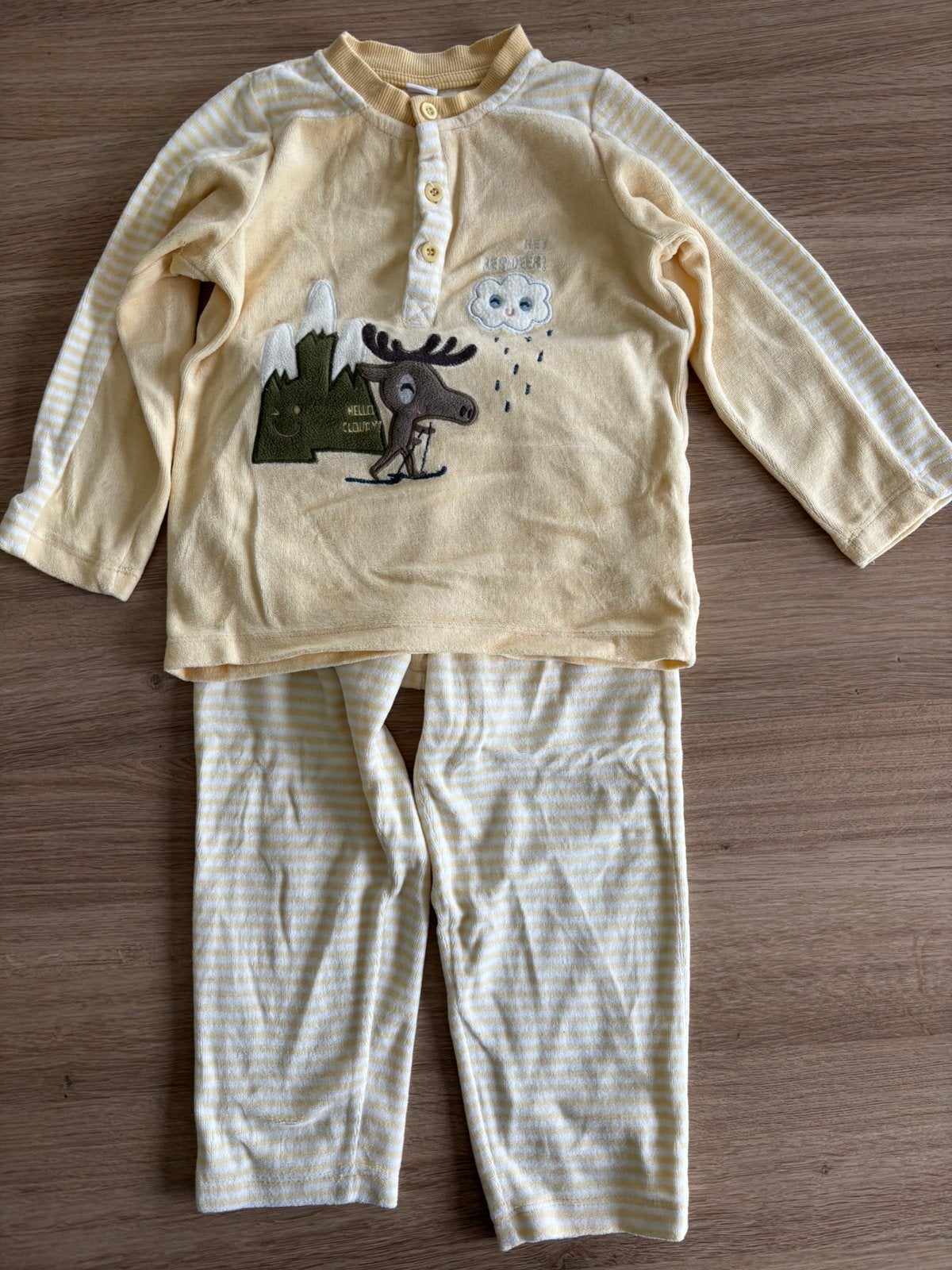 Sponsen pyjama  met rendier maat 98, van Tex (Doos 1), Ophalen of Verzenden, Zo goed als nieuw, Jongen of Meisje, Nacht- of Onderkleding