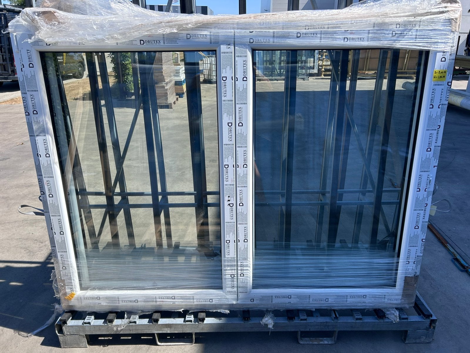 PVC raam, Doe-het-zelf en Bouw, Ophalen, Kunststof, Nieuw, 150 tot 225 cm