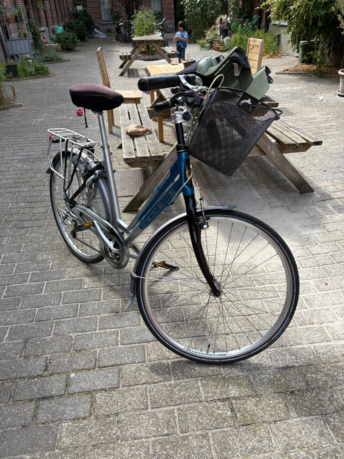 Gazelle goldline fiets, Fietsen en Brommers, Fietsen | Dames | Damesfietsen, Ophalen, Gebruikt, Velgrem, Versnellingen