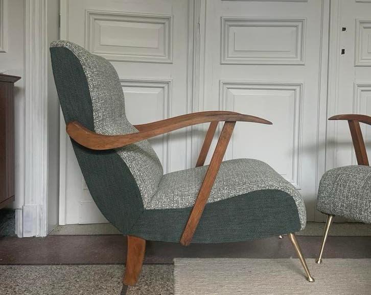 2 sièges vintage, Maison & Meubles, Enlèvement, Comme neuf, Tissus, Midcentury vintage retro