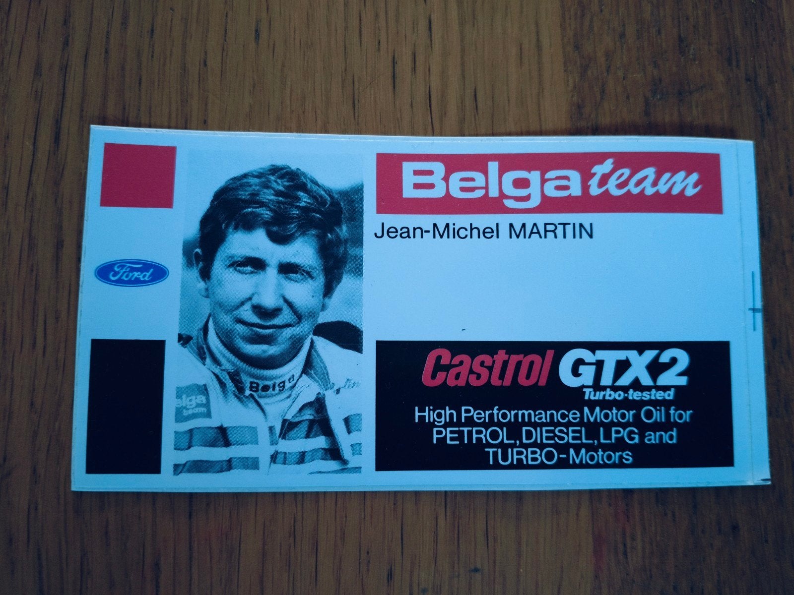 vintage sticker F1 Jean Michel Martin, Verzamelen, Ophalen of Verzenden