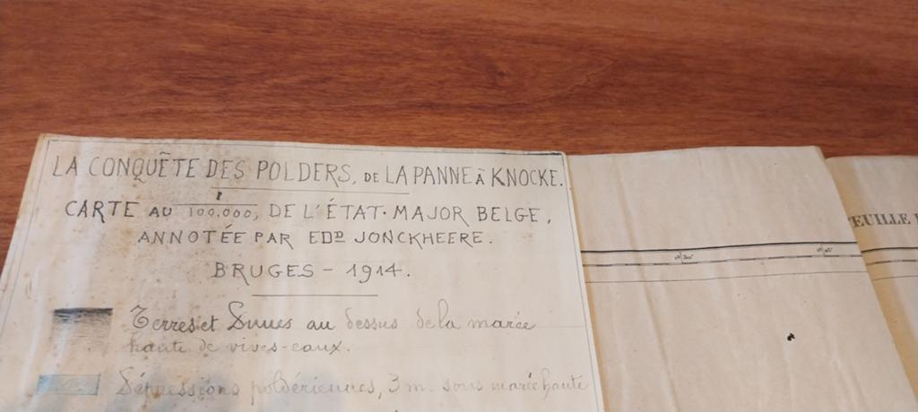 Kaart 1914  inventarisatie oa Romeinse Dijken in de Polders, Antiquités & Art, Enlèvement