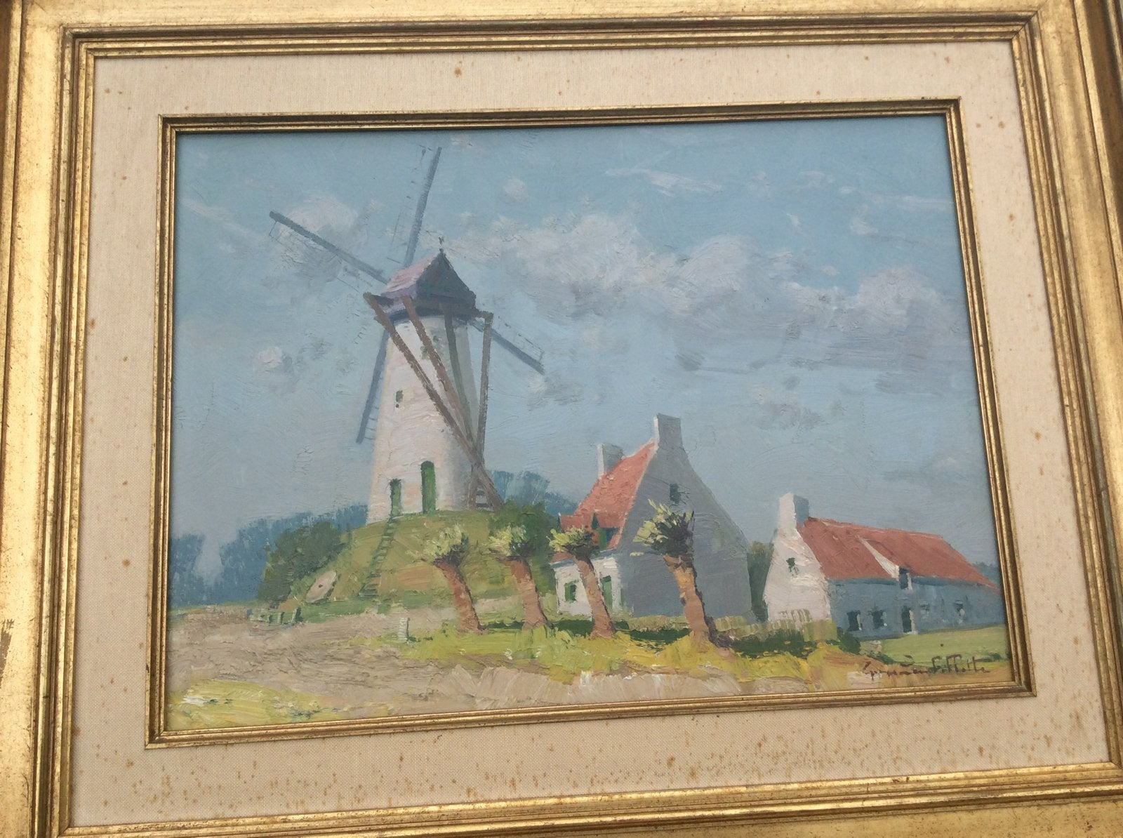 Peinture Georges Lambillotte, Enlèvement, Paysage