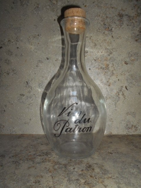 Fles met kurken stop / Vin du Patron, Ophalen of Verzenden