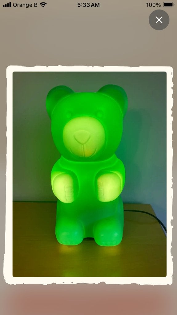 Vintage Teddy Bear Night Light from Messow, 1980s, Huis en Inrichting, Groen, Vintage, Kunststof, Ophalen of Verzenden