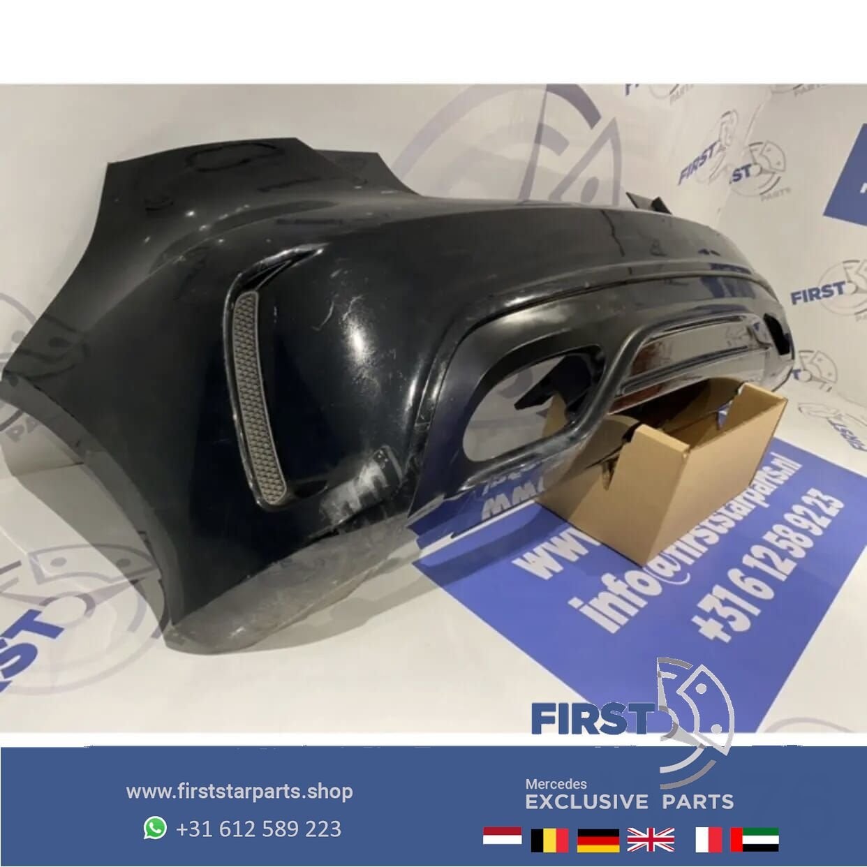 W176 A KLASSE AMG FACELIFT ACHTERBUMPER ZWART WIT GRIJS + DI, Arrière, Utilisé, -, -