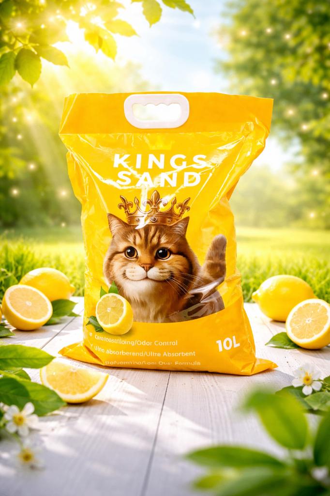 Litière pour chats Kings Sand — Parfum de citron frais  10 l, Animaux & Accessoires, Paniers pour chats, Enlèvement ou Envoi, Neuf