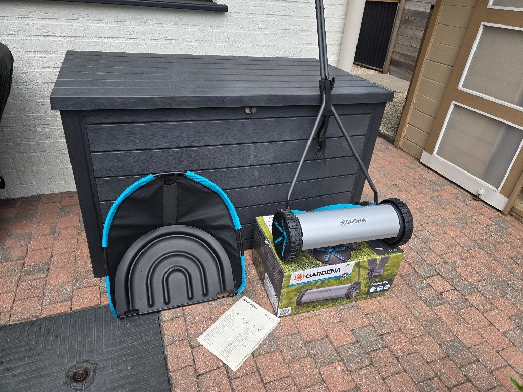 grasmachine, Tuin en Terras, Ophalen, Handgrasmaaier, Nieuw, Opvangbak