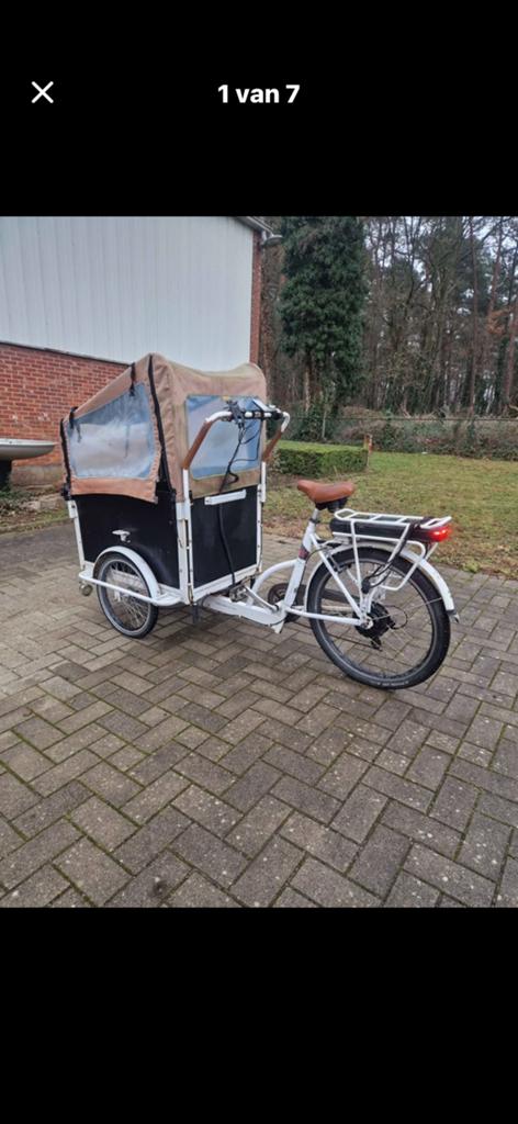 Elektrische Bakfiets belgoo in prefecte staat met lader, Fietsen en Brommers, Ophalen, Zo goed als nieuw