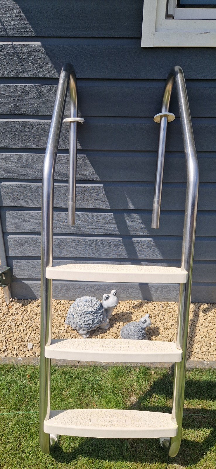 Zwembadtrap 3 treden inox, Tuin en Terras, Ophalen