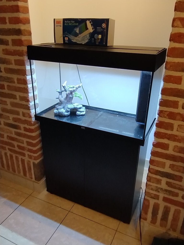 Juwel 125l, Dieren en Toebehoren, Vissen | Aquaria en Toebehoren, Zo goed als nieuw, Decoratie, Inclusief deksel, Inclusief planten