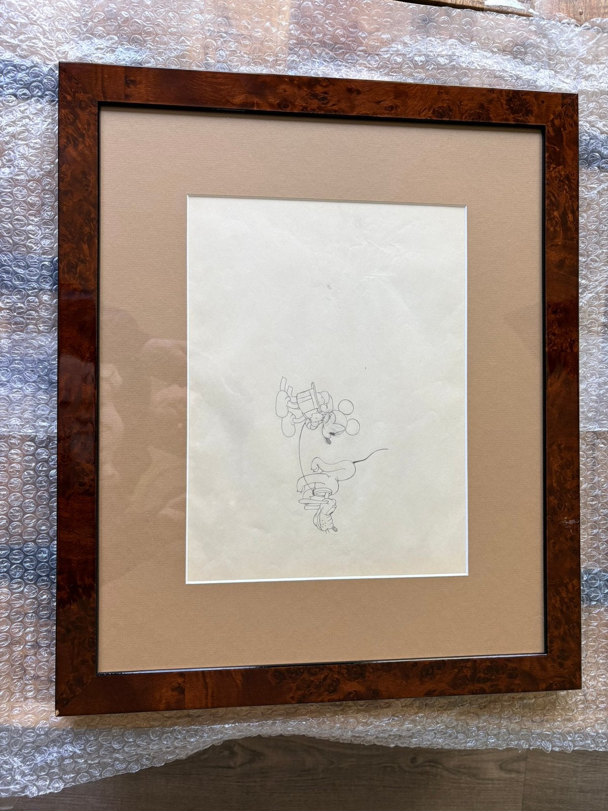 Walt Disney – Original Mickey Mouse&Pluto Production Drawing, Ophalen of Verzenden, Tekening, Potloodtekening, Met ophangsysteem