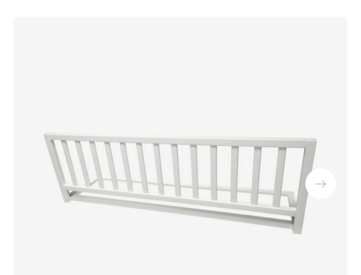 2 bedhekken wit hout TWF-120cm breed, Ophalen