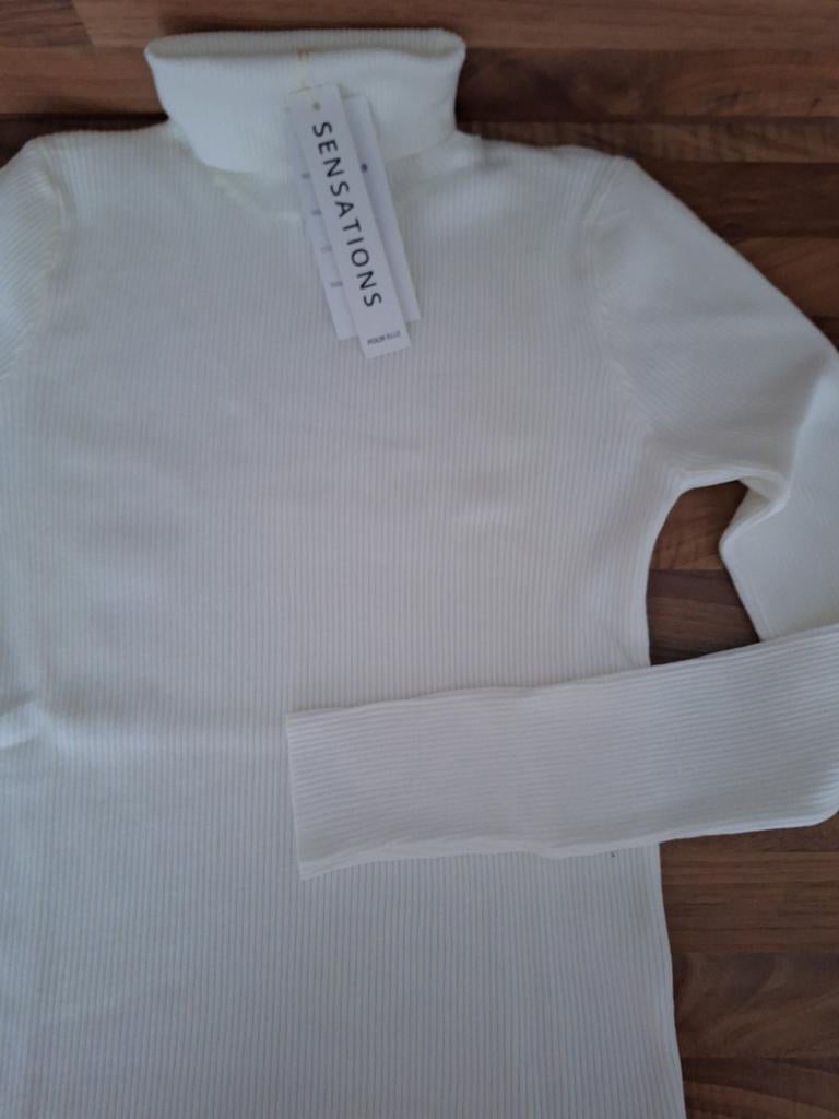 Volledig nieuwe sous pull in wit, Kleding | Dames, Ophalen, Nieuw, Maat 46/48 (XL) of groter, Wit