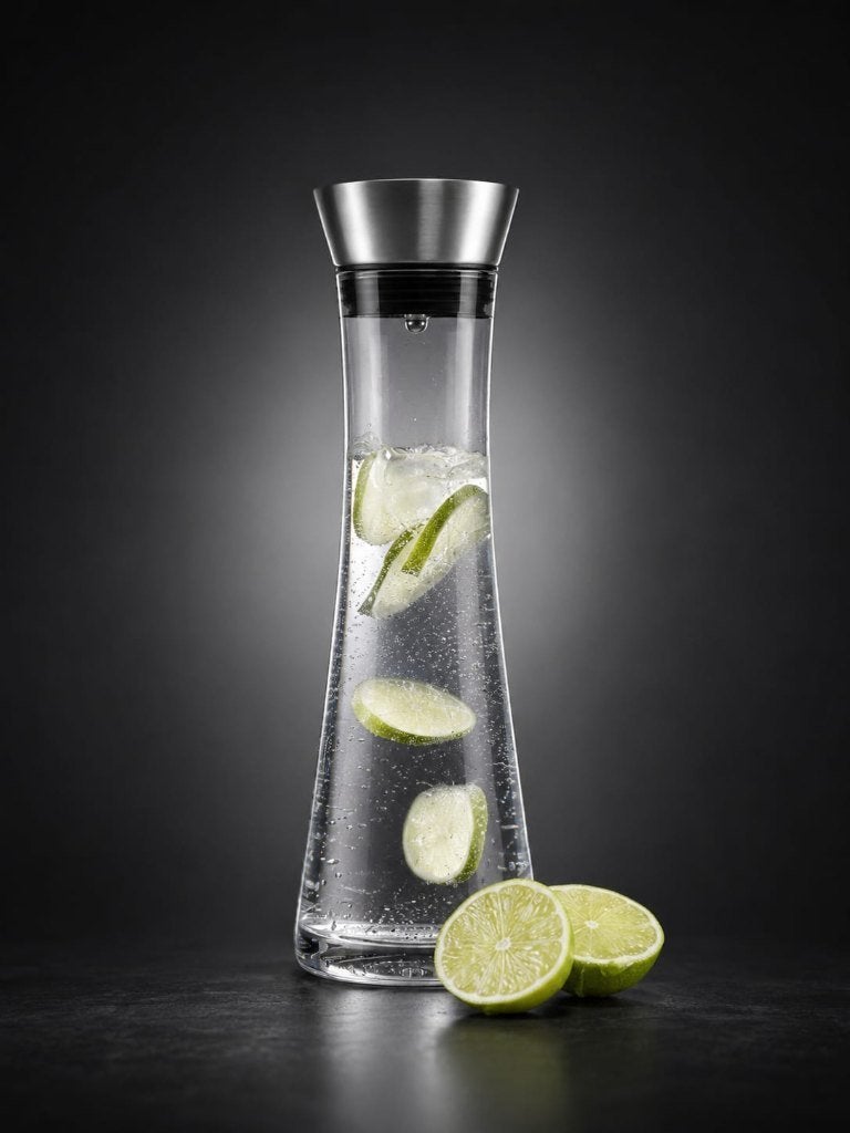 Carafe en verre de 1 litre de marque Cuisine Elegance., Enlèvement