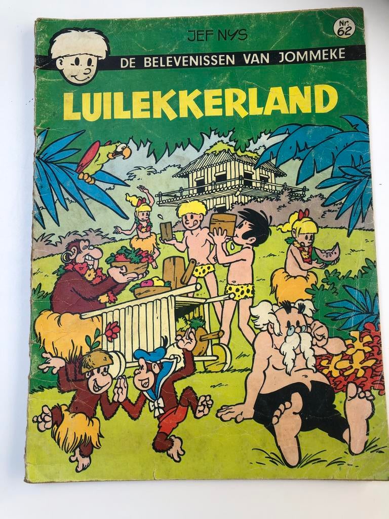 Oude strip Jommeke - 62 - luilekkerland, Eén stripboek, Ophalen of Verzenden, Gelezen