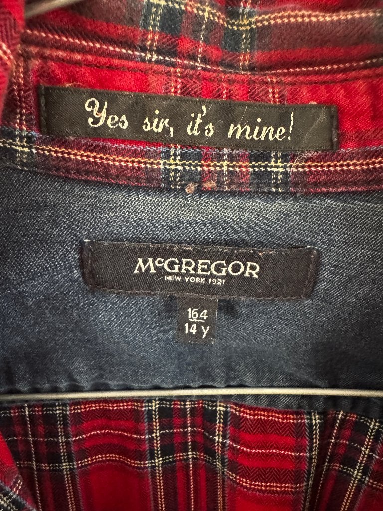 Geruit hemdje McGregor - 164 - 14y, Kinderen en Baby's, McGregor, Overhemd of Blouse, Ophalen of Verzenden, Zo goed als nieuw