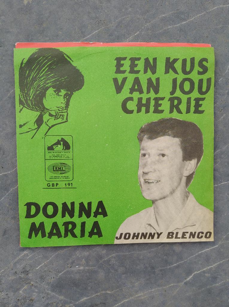 †Johnny Blenco: "Een kus van jou cherie"/Johnny Blenco-SETJE, CD & DVD, Vinyles | Néerlandophone, Pochette photo, Enlèvement ou Envoi