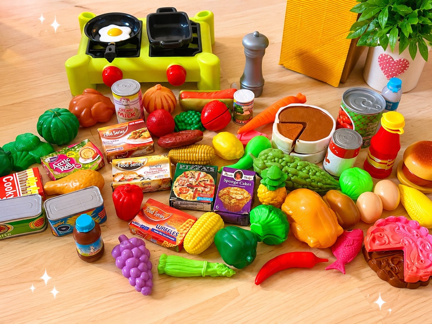 Speelgoed keukengerei set +/- 50 stuks, Kinderen en Baby's, Speelgoed | Babyspeelgoed, Ophalen of Verzenden, Zo goed als nieuw