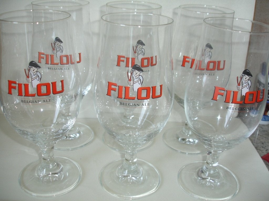 Bierglas Filou, Belgian Ale, 33cl, brij. Vanhonsebrouck, Collections, Marques de bière, Enlèvement ou Envoi, Comme neuf, Verre ou Verres